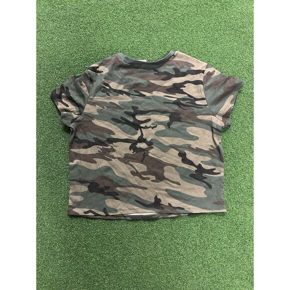 Zoe + Liv Shirt Womens XL Camo Camouflage Princess Embroidered Green Tee Top NWT - Picture 4 of 4